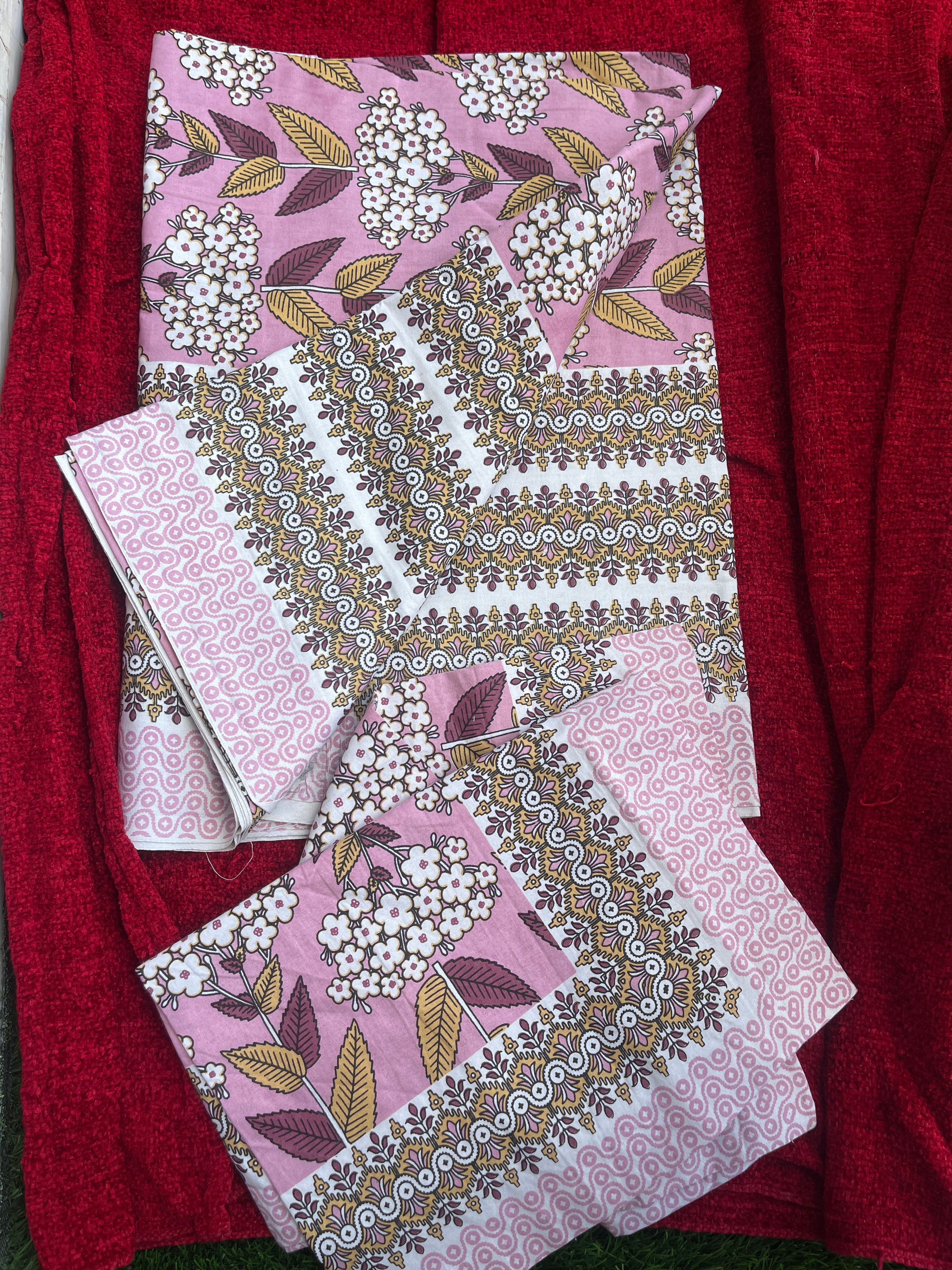 CNM Cotton Bedsheet Pink